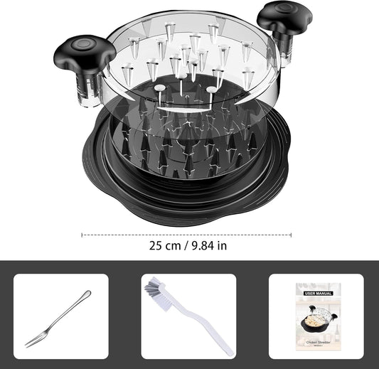 Trituradora de Pollo y Carne Manual con Tapa Visible