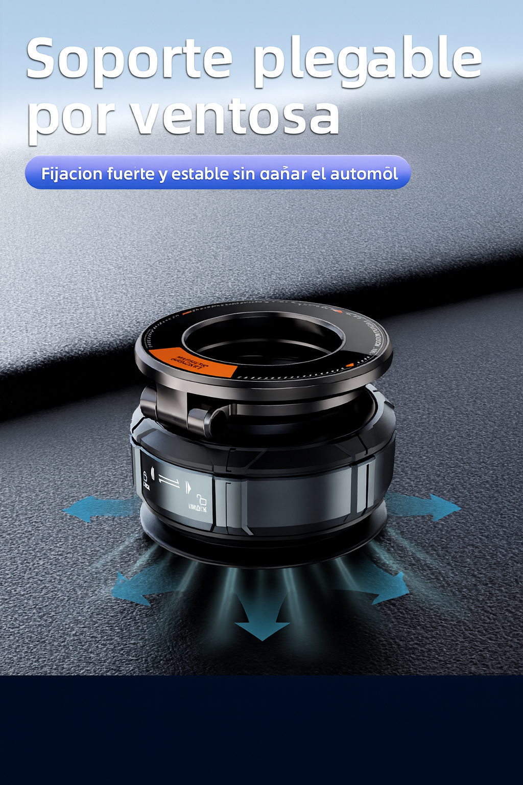 SOPORTE VIRAL MAGNÉTICO EXTENSIBLE 360° CON VENTOSA MULTIUSO